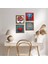 Fil, Yaşam Çiçeği, Nar Ağacı, Nar Taş Duvar Tablosu Ahşap Çerçeveli Duvar Dekoru 4 Parça Tablo Seti Wall Art W4-884 1