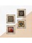 Yaşam Çiçeği, Sri Yantra, Nazar, Nar Taş Duvar Tablosu Çerçeveli Duvar Dekoru 4 Parça Tablo Seti Wall Art T4-542 5