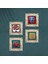 Fil, Lotus Çiçeği, Nar Ağacı, Nar Taş Duvar Tablosu Çerçeveli Duvar Dekoru 4 Parça Tablo Seti Wall Art T4-883 4