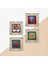Fil, Lotus Çiçeği, Nar Ağacı, Nar Taş Duvar Tablosu Çerçeveli Duvar Dekoru 4 Parça Tablo Seti Wall Art T4-883 5