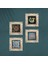 Mandala, Sri Yantra, Yaşam Çiçeği, Şahmeran Çerçeveli Taş Duvar Tablosu 4’lü Set - Dekoratif Modern Sanat, Ev ve Ofis Dekoru |TK4-715| 4