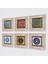 Nazar, Mandala Taş Duvar Tablosu Çerçeveli Duvar Dekoru 6 Parça Tablo Seti Wall Art T6-37 2