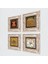 Ayet-el Kürsi, Hırka-i Şerif, Hz. Muhammed Lafzı, Esma'ül Hüsna Taş Duvar Tablosu Çerçeveli Duvar Dekoru 4 Parça Tablo Seti Wall Art T4-1044 2
