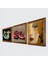 Gustav Klimt Altın Gözyaşları, Şahmeran, Nar Ahşap Çerçeveli Taş Duvar Tablosu 3’lü Set – 25x25 cm Dekoratif Modern Sanat – Ev ve Ofis Dekoru |W3-967| 2