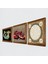 Hilye-i Şerif, Şahmeran, Nar Taş Duvar Tablosu Ahşap Çerçeveli Duvar Dekoru 3 Parça Tablo Seti Wall Art W3-969 2