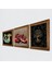 Hayat Ağacı, Şahmeran, Nar Taş Duvar Tablosu Ahşap Çerçeveli Duvar Dekoru 3 Parça Tablo Seti Wall Art W3-992 2