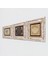 Lotus Çiçeği, Yaşam Çiçeği, Hayat Ağacı Taş Duvar Tablosu Çerçeveli Duvar Dekoru 3 Parça Tablo Seti Wall Art T3-142 2