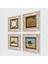 Kabe-i Muazzama, Mescid-i Aksa, Esma'ül Hüsna, Hilye-i Şerif Taş Duvar Tablosu Çerçeveli Duvar Dekoru 4 Parça Tablo Seti Wall Art T4-1109 2