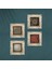 Yaşam Çiçeği, Sri Yantra, Desen Taş Duvar Tablosu Çerçeveli Duvar Dekoru 4 Parça Tablo Seti Wall Art T4-556 4