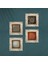 Stone Yaşam Çiçeği, Sri Yantra, Mandala Çerçeveli Taş Duvar Tablosu 4’lü Set - Dekoratif Modern Sanat, Ev ve Ofis Dekoru |TK4-558| 4
