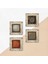 Stone Yaşam Çiçeği, Sri Yantra, Mandala Çerçeveli Taş Duvar Tablosu 4’lü Set - Dekoratif Modern Sanat, Ev ve Ofis Dekoru |TK4-558| 5