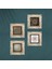 Stone Yaşam Çiçeği, Sri Yantra Çerçeveli Taş Duvar Tablosu 4’lü Set - Dekoratif Modern Sanat, Ev ve Ofis Dekoru |TK4-565| 4