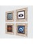 Stone Nazar, Desen, Mandala Çerçeveli Taş Duvar Tablosu 4’lü Set - Dekoratif Modern Sanat, Ev ve Ofis Dekoru |TK4-1655| 2