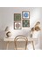 Nazar, Hayat Ağacı, Mandala, Yaşam Çiçeği Taş Duvar Tablosu Ahşap Çerçeveli Duvar Dekoru 4 Parça Tablo Seti Wall Art W4-1003 1