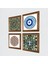 Nazar, Hayat Ağacı, Mandala, Yaşam Çiçeği Taş Duvar Tablosu Ahşap Çerçeveli Duvar Dekoru 4 Parça Tablo Seti Wall Art W4-1003 2