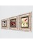 Ebru Sanatı, Lale, Nar Taş Duvar Tablosu Çerçeveli Duvar Dekoru 3 Parça Tablo Seti Wall Art T3-1626 2