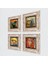 Picasso, Van Gogh, Çığlık Taş Duvar Tablosu Çerçeveli Duvar Dekoru 4 Parça Tablo Seti Wall Art T4-1117 2