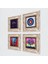 Stone Nazar, Fil, Hayat Ağacı Çerçeveli Taş Duvar Tablosu 4’lü Set - Dekoratif Modern Sanat, Ev ve Ofis Dekoru |TK4-1143| 2