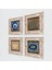 Yaşam Çiçeği, Nazar, Lotus Çiçeği Çerçeveli Taş Duvar Tablosu 4’lü Set - Dekoratif Modern Sanat, Ev ve Ofis Dekoru |TK4-1258| 2