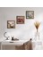 Stone Kelebekli Çiçek, Nar Ahşap Çerçeveli Taş Duvar Tablosu 3’lü Set – 25x25 cm Dekoratif Modern Sanat – Ev ve Ofis Dekoru |W3-1124| 1