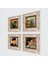 Picasso, Van Gogh, Çığlık Taş Duvar Tablosu Çerçeveli Duvar Dekoru 4 Parça Tablo Seti Wall Art T4-1118 2