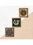 Yaşam Çiçeği, Nazar Boncuğu, Şahmeran Ahşap Çerçeveli Taş Duvar Tablosu 3’lü Set – 25x25 cm Dekoratif Modern Sanat – Ev ve Ofis Dekoru |W3-357| 5