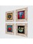 Fil, Nazar, Şahmeran, Nar Çerçeveli Taş Duvar Tablosu 4’lü Set - Dekoratif Modern Sanat, Ev ve Ofis Dekoru |TK4-858| 2