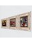 Picasso Ayna Karşısındaki Kız, Da Vinci Mona Lisa, Nar Çerçeveli Taş Duvar Tablosu 3’lü Set - Dekoratif Modern Sanat, Ev ve Ofis Dekoru |TK3-1454| 2