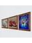 Stone Hayat Ağacı, Kelebekli Çiçek, Nar Ahşap Çerçeveli Taş Duvar Tablosu 3’lü Set – 25x25 cm Dekoratif Modern Sanat – Ev ve Ofis Dekoru |W3-1146| 2
