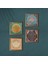 Lotus Çiçeği, Yaşam Çiçeği Ahşap Çerçeveli Taş Duvar Tablosu 4’lü Set – 25x25 cm Dekoratif Modern Sanat – Ev ve Ofis Dekoru |W4-669| 3