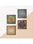 Lotus Çiçeği, Yaşam Çiçeği Ahşap Çerçeveli Taş Duvar Tablosu 4’lü Set – 25x25 cm Dekoratif Modern Sanat – Ev ve Ofis Dekoru |W4-669| 5