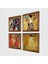 Picasso, Gustav Klimt Taş Duvar Tablosu Ahşap Çerçeveli Duvar Dekoru 4 Parça Tablo Seti Wall Art W4-687 2
