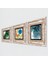 Kelebek, Soyut Sanat Taş Duvar Tablosu Çerçeveli Duvar Dekoru 3 Parça Tablo Seti Wall Art T3-1812 2