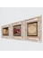 Lotus Çiçeği, İki Müzisyen Kız Tablosu, Nar Taş Duvar Tablosu Çerçeveli Duvar Dekoru 3 Parça Tablo Seti Wall Art T3-1486 2
