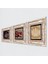 Tavus Kuşu, Lotus Çiçeği, Nar Taş Duvar Tablosu Çerçeveli Duvar Dekoru 3 Parça Tablo Seti Wall Art T3-1642 2
