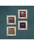 Yaşam Çiçeği, Hayat Ağacı, Fil, Nar Taş Duvar Tablosu Çerçeveli Duvar Dekoru 4 Parça Tablo Seti Wall Art T4-1290 4
