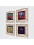 Hayat Ağacı, Fil, Lotus Çiçeği, Nar Taş Duvar Tablosu Çerçeveli Duvar Dekoru 4 Parça Tablo Seti Wall Art T4-1279 2