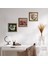 Kelebekli Çiçek, Şahmeran, Nar Taş Duvar Tablosu Ahşap Çerçeveli Duvar Dekoru 3 Parça Tablo Seti Wall Art W3-955 1