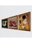 Gustav Klimt Öpücük, Şahmeran, Nar Taş Duvar Tablosu Ahşap Çerçeveli Duvar Dekoru 3 Parça Tablo Seti Wall Art W3-965 2