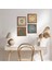 Yaşam Çiçeği, Lotus Çiçeği, Hayat Ağacı Taş Duvar Tablosu Ahşap Çerçeveli Duvar Dekoru 4 Parça Tablo Seti Wall Art W4-821 1