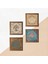 Yaşam Çiçeği, Lotus Çiçeği, Hayat Ağacı Taş Duvar Tablosu Ahşap Çerçeveli Duvar Dekoru 4 Parça Tablo Seti Wall Art W4-821 5