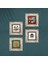 Nazar, Kuş, Lotus Çiçeği, Şahmeran Çerçeveli Taş Duvar Tablosu 4’lü Set - Dekoratif Modern Sanat, Ev ve Ofis Dekoru |TK4-1426| 4