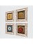 Hiç, İhlas Suresi, Esma'ül Hüsna, Bereket Duası Çerçeveli Taş Duvar Tablosu 4’lü Set - Dekoratif Modern Sanat, Ev ve Ofis Dekoru |TK4-1393| 2
