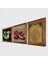 Bereket Duası, Şahmeran, Nar Taş Duvar Tablosu Ahşap Çerçeveli Duvar Dekoru 3 Parça Tablo Seti Wall Art W3-983 2