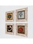 Ebru Sanatı, Vav, Nazar, Bereket Duası Taş Duvar Tablosu Çerçeveli Duvar Dekoru 4 Parça Tablo Seti Wall Art T4-203 2