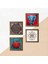 Fil, Sri Yantra, Yaşam Çiçeği, Nar Taş Duvar Tablosu Ahşap Çerçeveli Duvar Dekoru 4 Parça Tablo Seti Wall Art W4-853 5