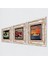 İstanbul Kız Kulesi, Şahmeran, Nar Çerçeveli Taş Duvar Tablosu 3’lü Set - Dekoratif Modern Sanat, Ev ve Ofis Dekoru |TK3-976| 2