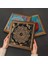 Sri Yantra, Yaşam Çiçeği Ahşap Çerçeveli Taş Duvar Tablosu 3’lü Set – 25x25 cm Dekoratif Modern Sanat – Ev ve Ofis Dekoru |W3-133| 4