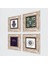 Stone Nazar, Hayat Ağacı, Fatma Ana Eli (Hamsa) Çerçeveli Taş Duvar Tablosu 4’lü Set - Dekoratif Modern Sanat, Ev ve Ofis Dekoru |TK4-1463| 2