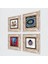 Fil, Nazar, Şahmeran Çerçeveli Taş Duvar Tablosu 4’lü Set - Dekoratif Modern Sanat, Ev ve Ofis Dekoru |TK4-1430| 2